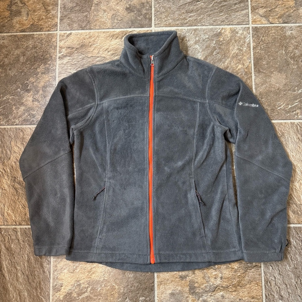 Columbia Interchange Mens Gray  Fleece Jacket Sz Medium